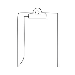 Continuous line drawing of clipboard. bar chart icon. Illustration vector of arrow up. Single line art of graph with increasing arrow. Object one line of business growth sign symbol,