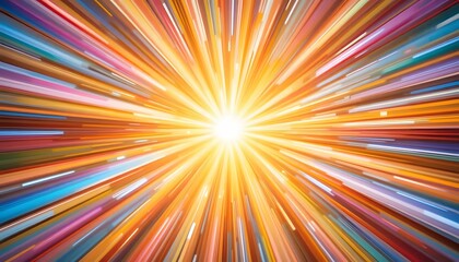 Obraz premium Abstract Light Streaks Radiating from a Central Bright Point