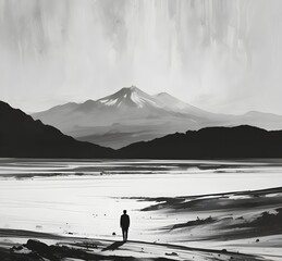 mountain landscape in winter