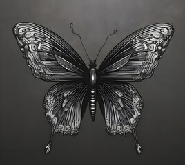 butterfly on black background