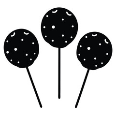 baker element isolated cake pops on white background