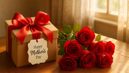 Mother's day gift red roses bouquet