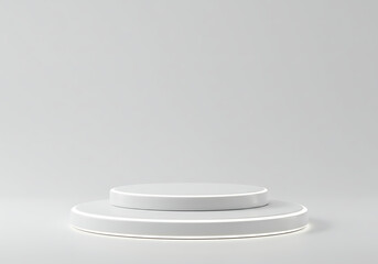 White Minimalist Product Display Stand