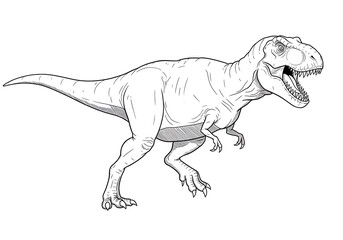 Fototapeta premium Primal Linework: Tyrannosaurus Rex