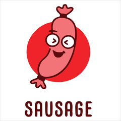 Food logo design flat illustration