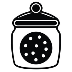 baker element isolated cookie jar on white background