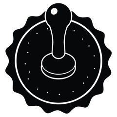 baker element isolated cookie stamp on white background