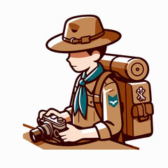 illustration of a boy scout