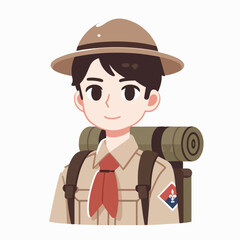 illustration of a boy scout