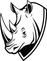 rhino head vector