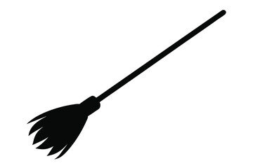 vector illustration of a broom
