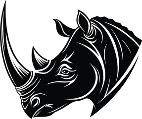 vector illustration of a rhinoceros