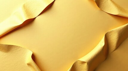 Abstract Gold Draped Fabric Frame with Central Text Space for Elegant Design and Presentation
