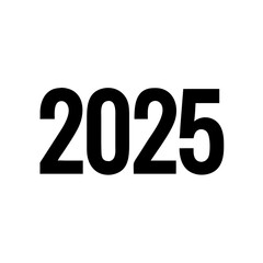 2025 text icon, 2025 text vector illustration-simple illustration of 2025 text, perfect for 2025 text logos and icons