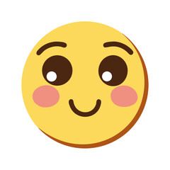 blushing emoji icon, blushing emoji vector illustration-simple illustration of blushing emoji, perfect for blushing emoji logos and icons