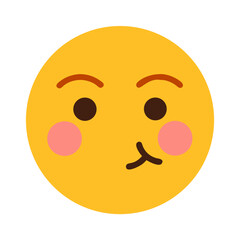 blushing emoji icon, blushing emoji vector illustration-simple illustration of blushing emoji, perfect for blushing emoji logos and icons