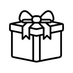 box tied with bow icon, box tied with bow vector illustration-simple illustration of box tied with bow, perfect for box tied with bow logos and icons