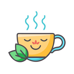 calming tea icon, calming tea vector illustration-simple illustration of calming tea, perfect for calming tea logos and icons