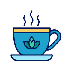 calming tea icon, calming tea vector illustration-simple illustration of calming tea, perfect for calming tea logos and icons