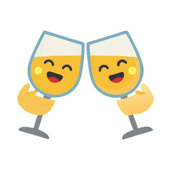 cheers emoji icon, cheers emoji vector illustration-simple illustration of cheers emoji, perfect for cheers emoji logos and icons