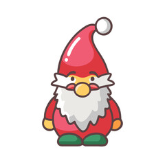 christmas gnome icon, christmas gnome vector illustration-simple illustration of christmas gnome, perfect for christmas gnome logos and icons