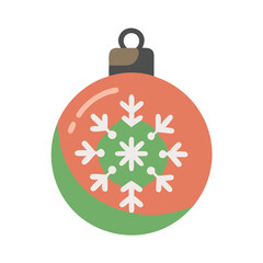 Obraz premium christmas ornament ball icon, christmas ornament ball vector illustration-simple illustration of christmas ornament ball, perfect for christmas ornament ball logos and icons