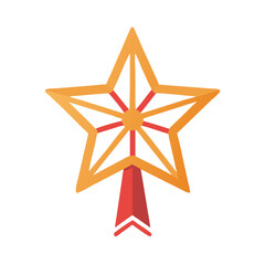 christmas star topper icon, christmas star topper vector illustration-simple illustration of christmas star topper, perfect for christmas star topper logos and icons