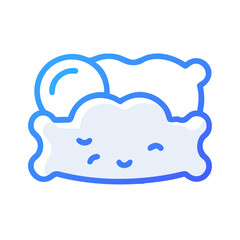cloud pillow icon, cloud pillow vector illustration-simple illustration of cloud pillow, perfect for cloud pillow logos and icons