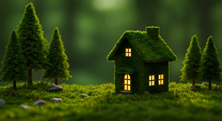 Eco Friendly Home Green Living Sustainable House Nature Energy Efficient