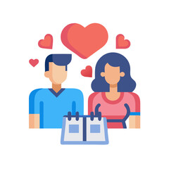 couple s date icon, couple s date vector illustration-simple illustration of couple s date, perfect for couple s date logos and icons