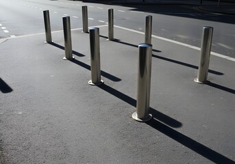 Silver Bollards Row