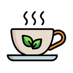 cup of herbal tea icon, cup of herbal tea vector illustration-simple illustration of cup of herbal tea, perfect for cup of herbal tea logos and icons