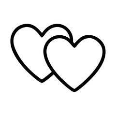 double heart icon, double heart vector illustration-simple illustration of double heart, perfect for double heart logos and icons