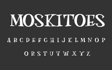 Elegant Serif Font Uppercase Alphabet, Vintage Style Uppercase Font Lettering