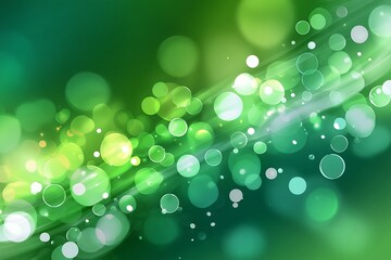 Fototapeta premium Abstract Green Bokeh Lights Background with Soft Glow and Sparkle