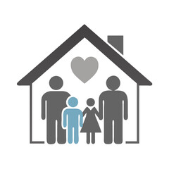 family home icon, family home vector illustration-simple illustration of family home, perfect for family home logos and icons