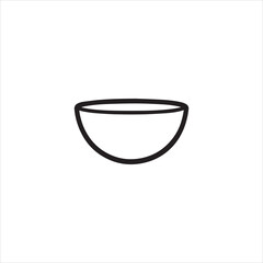 Printminimalist vector illustration of bowl icon in clean design style