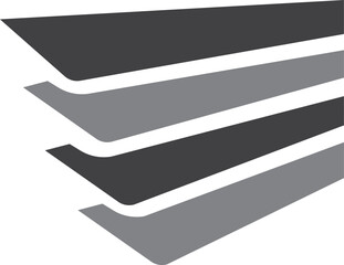 Obraz premium Abstract Stacked Geometric Elements in Shades of Grey