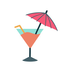 fancy drink umbrella icon, fancy drink umbrella vector illustration-simple illustration of fancy drink umbrella, perfect for fancy drink umbrella logos and icons