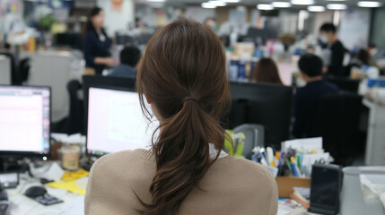 Woman working at the office