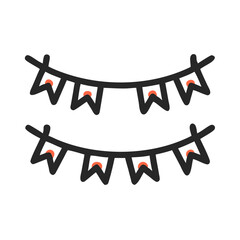 garland icon, garland vector illustration-simple illustration of garland, perfect for garland logos and icons