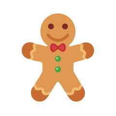 gingerbread man icon, gingerbread man vector illustration-simple illustration of gingerbread man, perfect for gingerbread man logos and icons