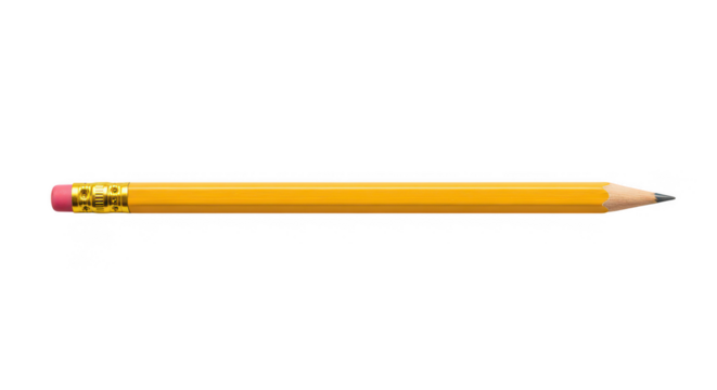 Single yellow pencil against black background