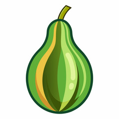 Ash Gourd icon on white background 