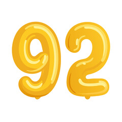 gold balloon numbers icon, gold balloon numbers vector illustration-simple illustration of gold balloon numbers, perfect for gold balloon numbers logos and icons