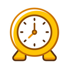 golden clock icon, golden clock vector illustration-simple illustration of golden clock, perfect for golden clock logos and icons