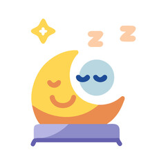 good night s sleep icon, good night s sleep vector illustration-simple illustration of good night s sleep, perfect for good night s sleep logos and icons