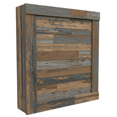 Rustic weathered wood panelled box or decorative element