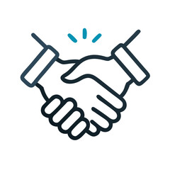 Fototapeta premium handshake for new beginnings icon, handshake for new beginnings vector illustration-simple illustration of handshake for new beginnings, perfect for handshake for new beginnings logos and icons