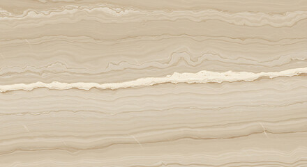 Beige Marble Texture with Natural Wavy Layers, Seamless Elegant Background or Surface Design